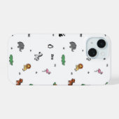 カラフルな動物園の楽しみ iPhone 15ケース (裏面横)