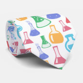カラフルな化学フラスコパターン ネクタイ (ロール)