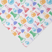 カラフルな化学フラスコパターン 薄葉紙 (詳細)