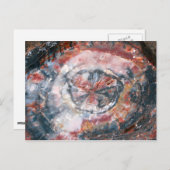 カラフルな化石になった木の写真 ポストカード (正面/裏面)