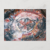 カラフルな化石になった木の写真 ポストカード (正面)