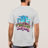 カラフルな北京の街のスカイライン Tシャツ (裏面)