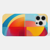 カラフルな半円の形 iPhoneケース (裏面横)