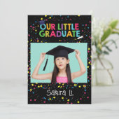 カラフルな卒園おめでとうカード 招待状 (スタンド正面)