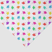 カラフルな卒業の帽子パターン 薄葉紙 (詳細)