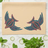 カラフルな南太平洋の芸術 キッチンタオル (折り畳み)