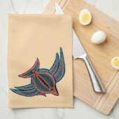 カラフルな南太平洋の芸術 キッチンタオル (四つ折り)