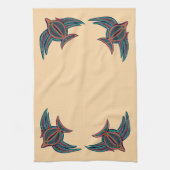 カラフルな南太平洋の芸術 キッチンタオル (縦)