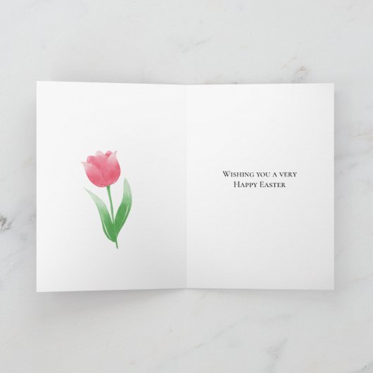 カラフルな卵とチキンシスター イースター カード (内部)