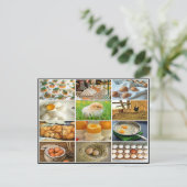 カラフルな卵のひよこ製品のコラージュ ポストカード (スタンド正面)