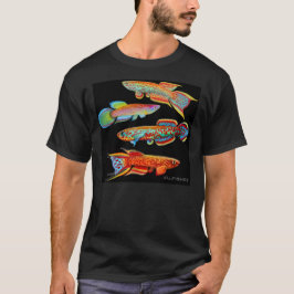 カラフルな卵生メダカのTシャツ Tシャツ
