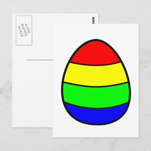 カラフルな卵 ポストカード (正面/裏面)
