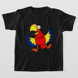 カラフルな可愛いオウム Tシャツ