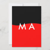 カラフルな名前を入れたテキスト画像を追加 招待状 (裏面)