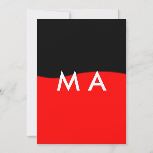 カラフルな名前テキスト画像を追加 招待状 (正面)