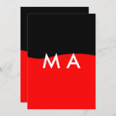 カラフルな名前テキスト画像を追加 招待状 (正面/裏面)