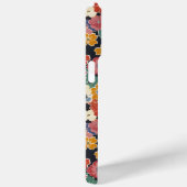 カラフルな和風花柄モノグラム Case-Mate iPhoneケース (裏面 / 右)