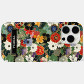 カラフルな和風花柄モノグラム Case-Mate iPhoneケース (裏面 (横))