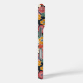 カラフルな和風花柄モノグラム Case-Mate iPhoneケース (裏面 / 右)
