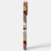 カラフルな和風花柄モノグラム Case-Mate iPhoneケース (裏面 / 右)