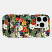 カラフルな和風花柄モノグラム Case-Mate iPhoneケース (裏面 (横))