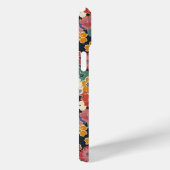 カラフルな和風花柄モノグラム Case-Mate iPhoneケース (裏面 / 右)