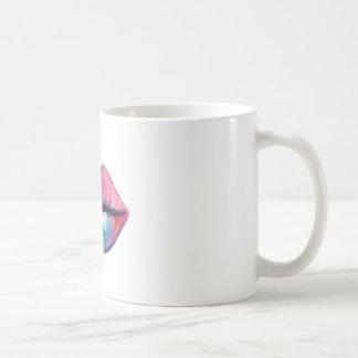 カラフルな唇の芸術 コーヒーマグカップ