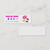 カラフルな唇及び記号カード スキニー名刺 (正面/裏面)