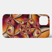 カラフルな喜びの抽象的な赤オレンジの幻想的分岐図形 Case-Mate iPhoneケース (裏面 (横))