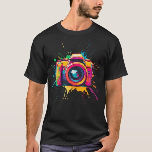 カラフルな喜びをカメラに収めて Tシャツ (正面)