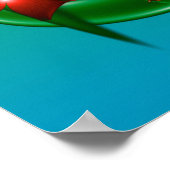 カラフルな回転する花 ポスター (角)