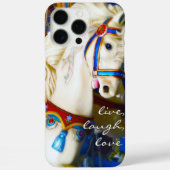 カラフルな回転木馬の馬の写真 ライブ 笑 愛 Case-Mate iPhoneケース (裏面)