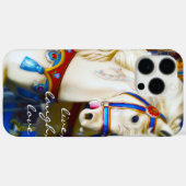 カラフルな回転木馬の馬の写真 ライブ 笑 愛 Case-Mate iPhoneケース (裏面 (横))