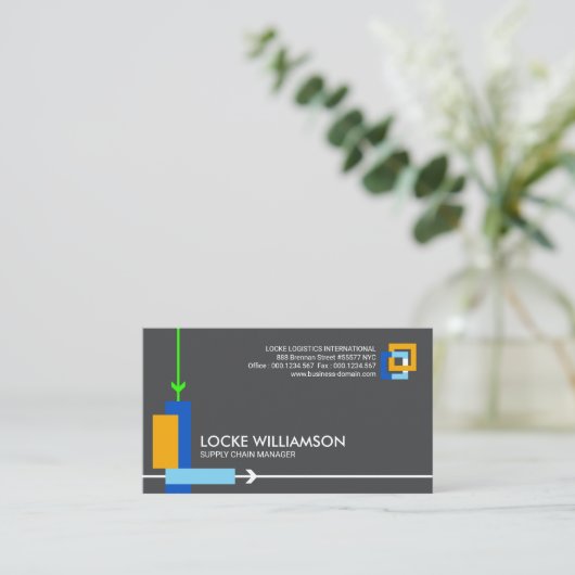 カラフルな土地のシーエアー貨物はワールド・ワイド・ウェブを囲みます 名刺 (スタンド正面)