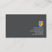 カラフルな土地のシーエアー貨物はワールド・ワイド・ウェブを囲みます 名刺 (裏面)