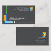 カラフルな土地のシーエアー貨物はワールド・ワイド・ウェブを囲みます 名刺 (正面/裏面)