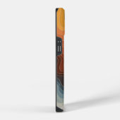 カラフルな地形図プリント iPhoneケース (右側面)