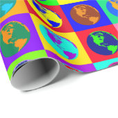 カラフルな地球 ラッピングペーパー (ロールコーナー)