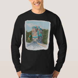 カラフルな城のイラスト Tシャツ
