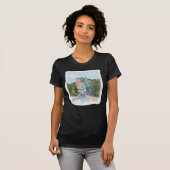 カラフルな城のイラスト Tシャツ (正面フル)