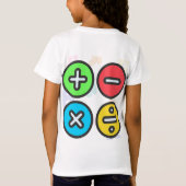 カラフルな基本的な数学記号のイラスト" Tシャツ (裏面)