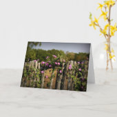 "カラフルな塀" カード (黄色い花)