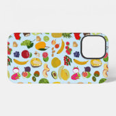 カラフルな夏のフルーツ柄 iPhoneケース (裏面横)