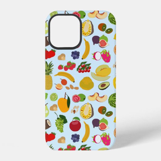 カラフルな夏のフルーツ柄 iPhoneケース (裏面)