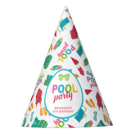 カラフルな夏のプールパーティー誕生日グッズ パーティーハット