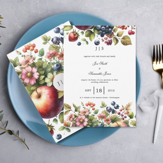 カラフルな夏の庭 招待状