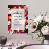 カラフルな夏の花の結婚式招待状 招待状