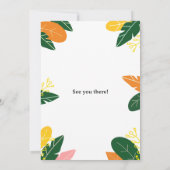 カラフルな夏の街区ブロックパーティー 招待状 (裏面)