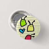 カラフルな外国の塊の落書き 缶バッジ (正面&裏面)