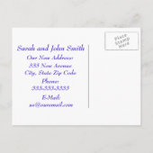 カラフルな多くの家が引越した住所のポストカード 案内ポストカード (裏面)